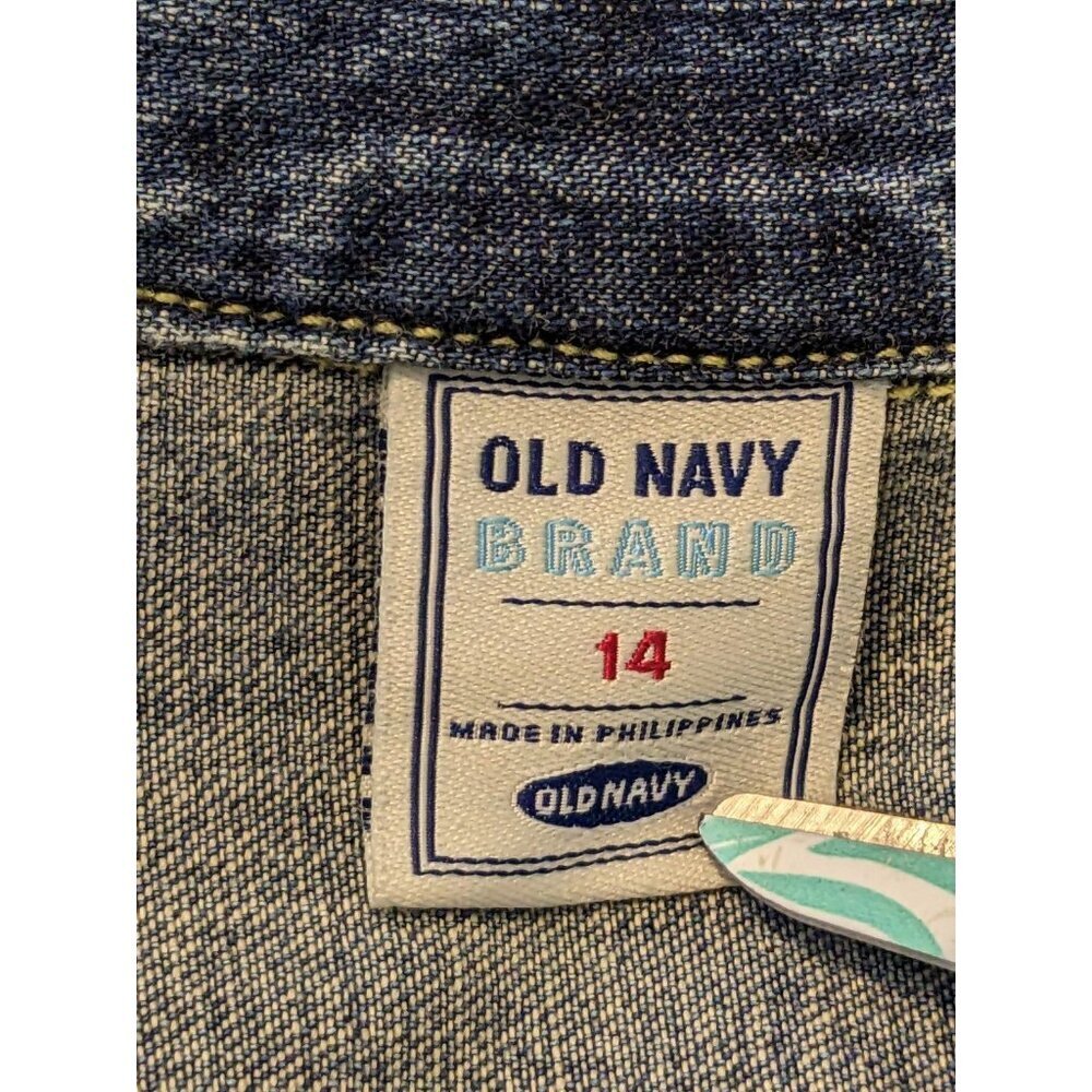 Old Navy Blue Denim Mini Dress with Front Buttons - Picture 8 of 9